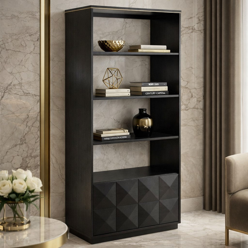 Diamond Oak Veneer Shelf Unit