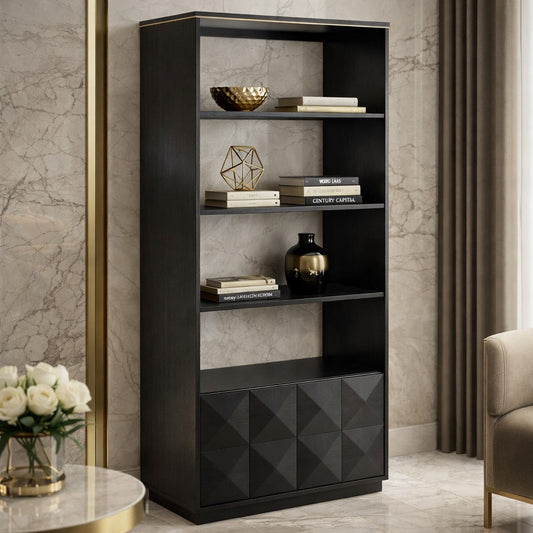 Diamond Oak Veneer Shelf Unit