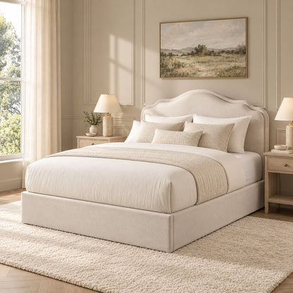 Élodie Ottoman Storage Bed Cream