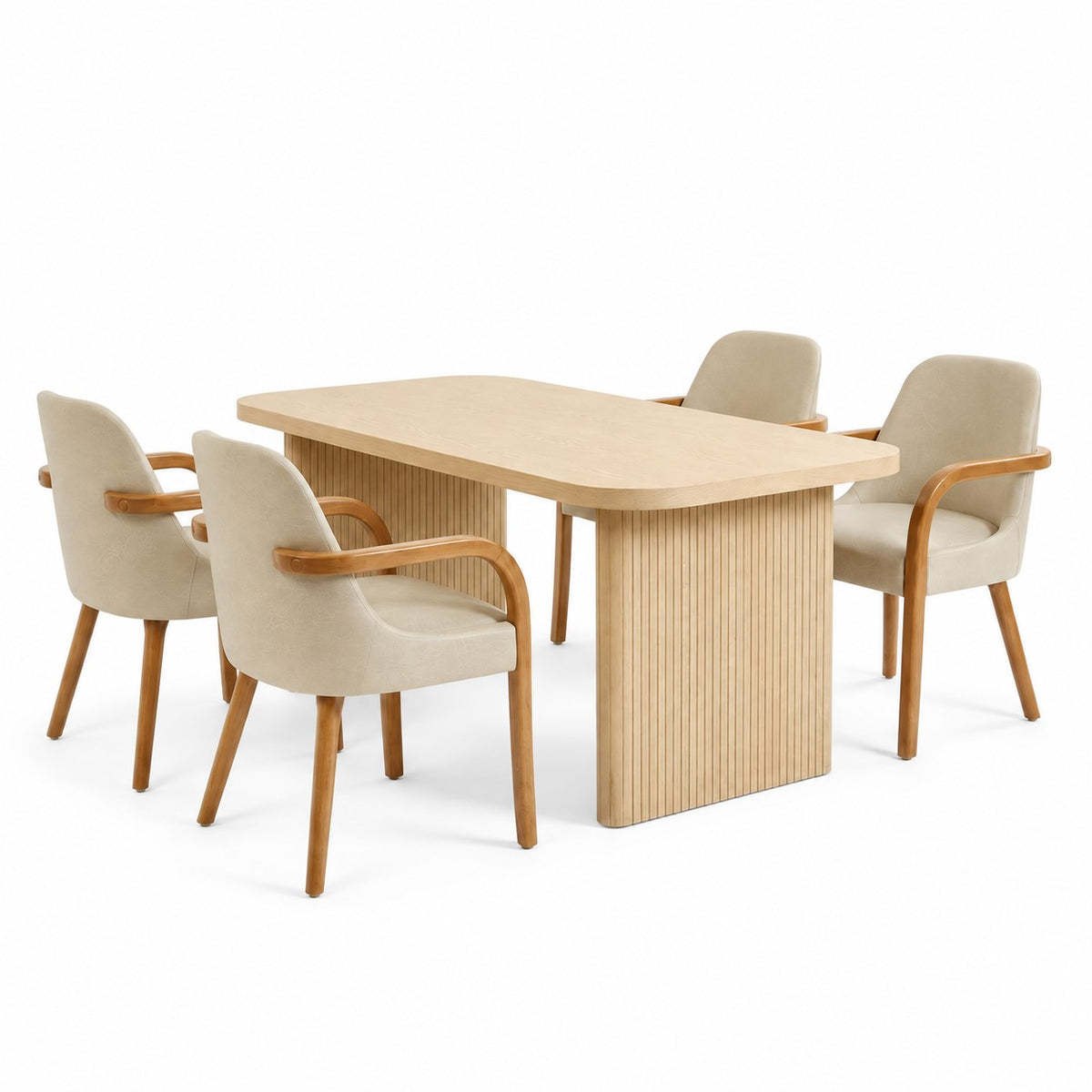 Elora Fluted Dining Set