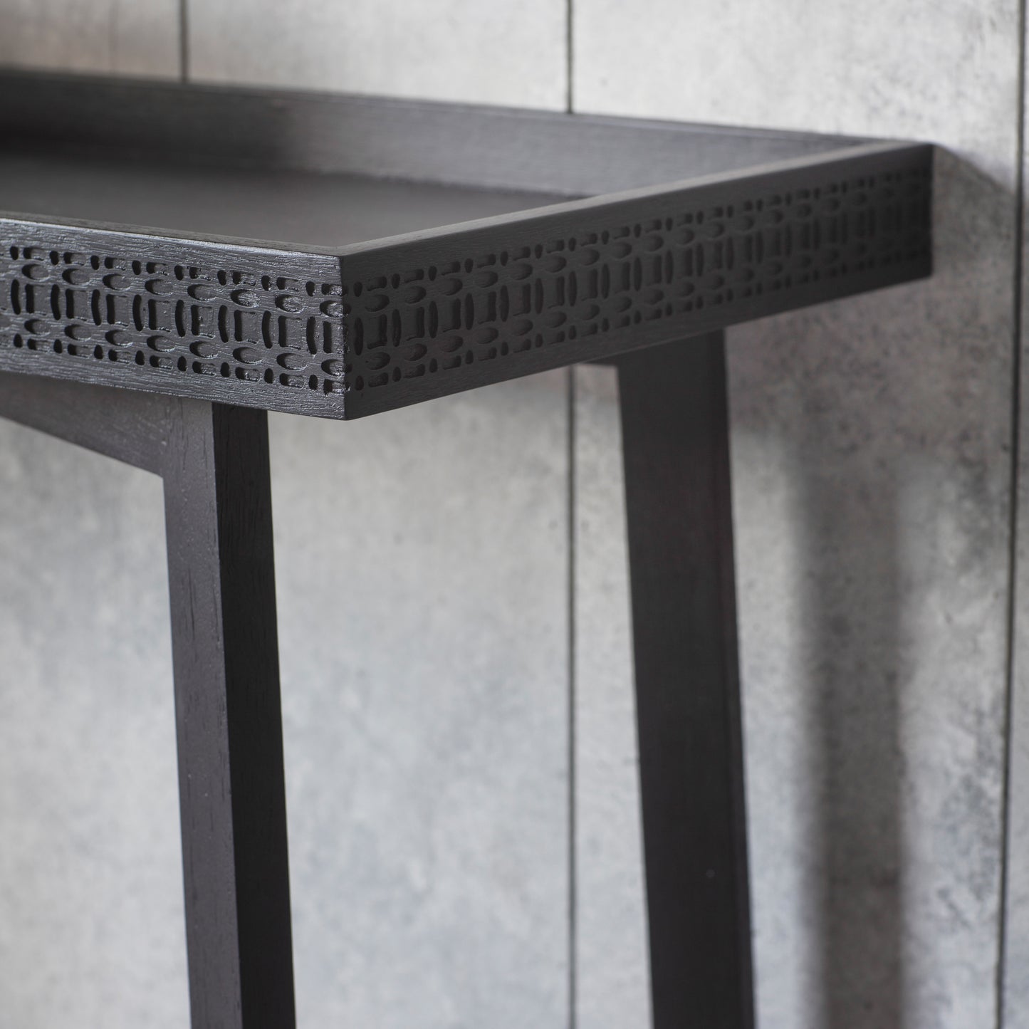 Boho Charcoal Console Table