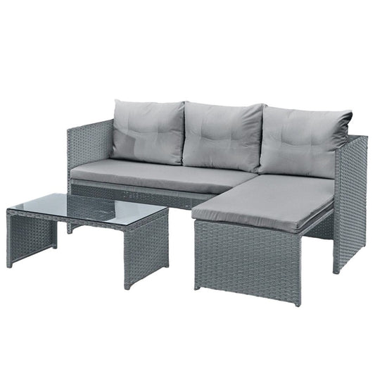 Florence 3 Seater Garden Set - Grey
