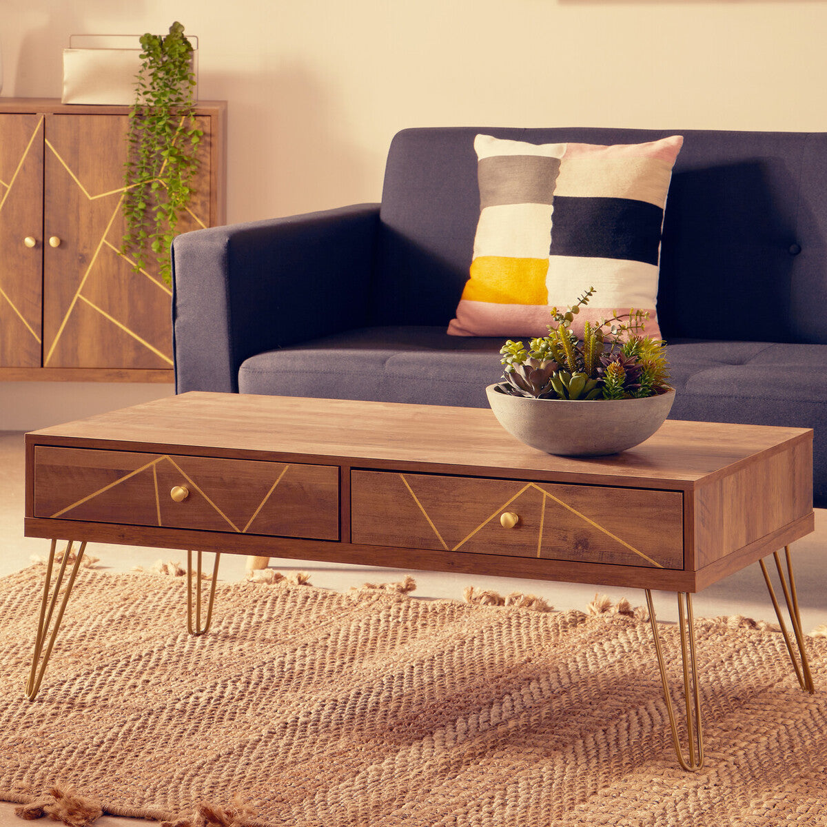 Flori Coffee Table with 2 Drawers