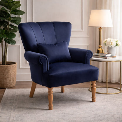 Fluted Spoon Back Armchair