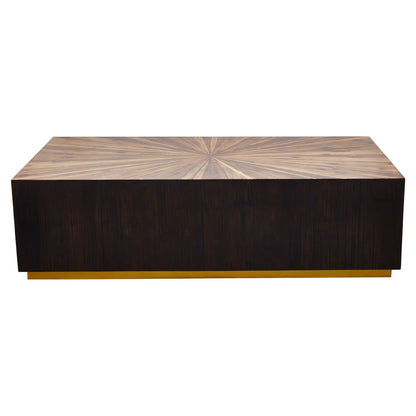 Gabelle Rectangle Ebony Bamboo Coffee Table