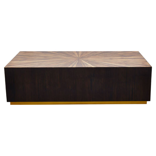 Gabelle Rectangle Ebony Bamboo Coffee Table