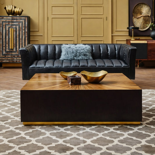 Gabelle Rectangle Ebony Bamboo Coffee Table