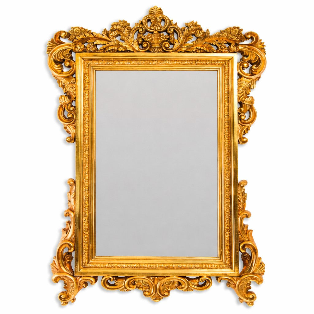 Gold Baroque Floral Mirror