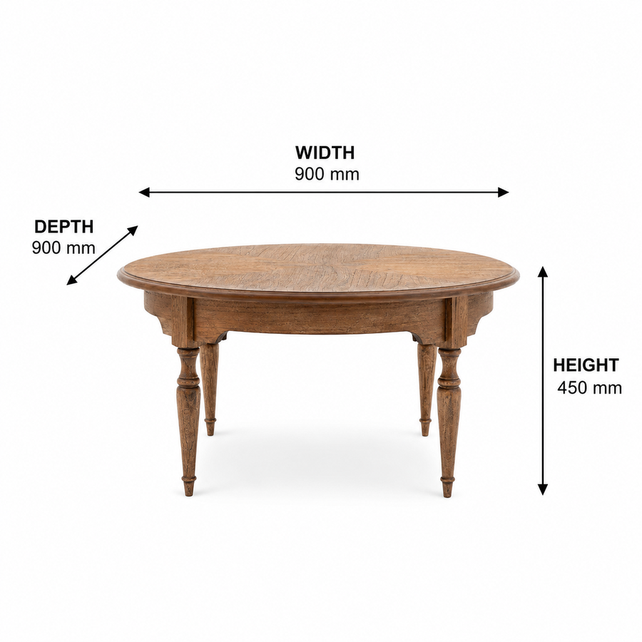 Highgrove Round Coffee Table dimensions