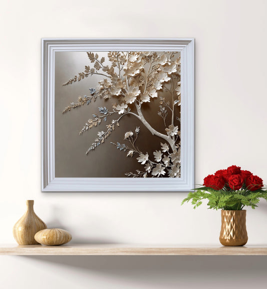 Intricate blossoms glow with serene elegance.