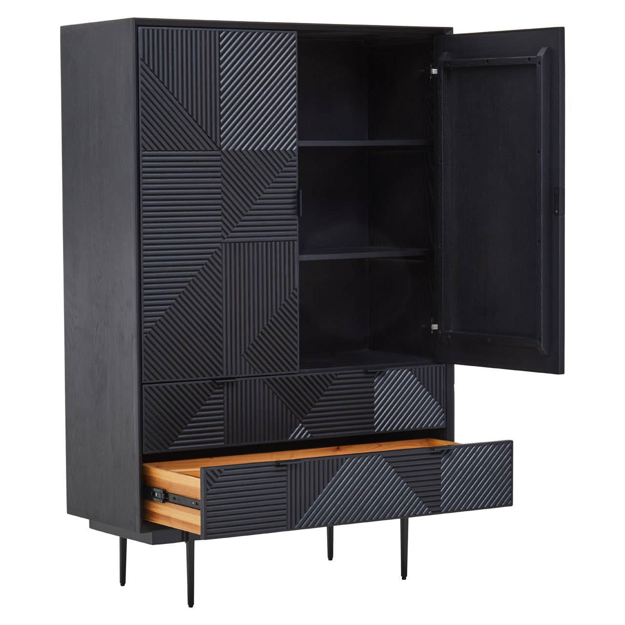 Jakara Black Finish Cabinet