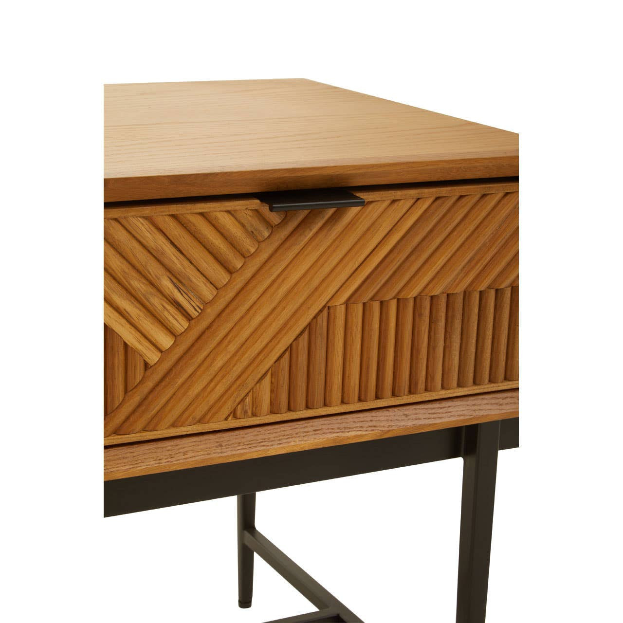 Jakara Natural Finish Side Table with 1 Drawer
