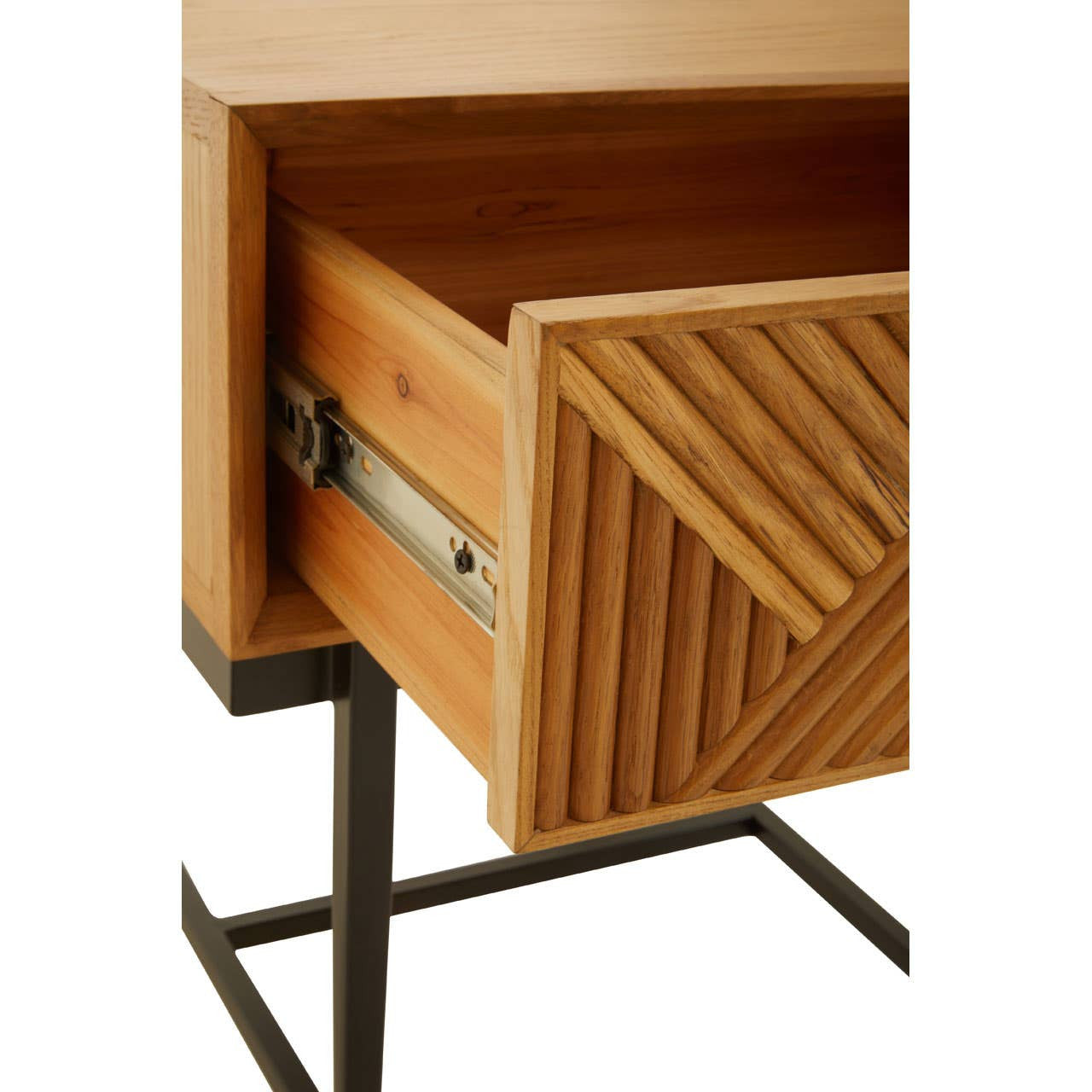 Jakara Natural Finish Side Table with 1 Drawer