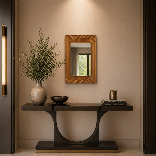 Jakara Natural Finish Wall Mirror
