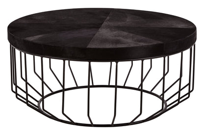 Kensington Townhouse Hair On Hide Top Round Coffee Table