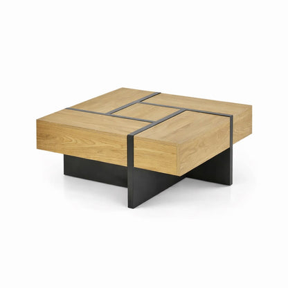 Keswick Oak Grid Storage Coffee Table