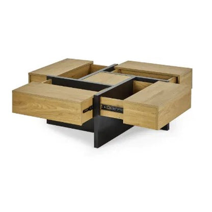 Keswick Oak Grid Storage Coffee Table