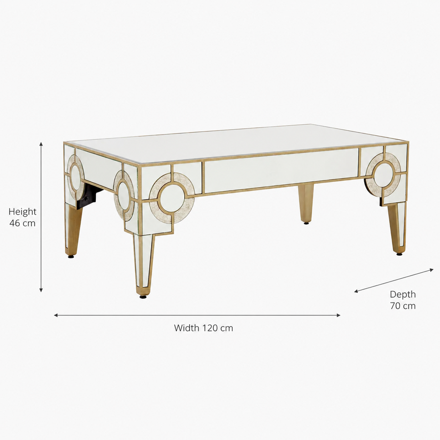 Knightsbridge Deco Coffee Table dimensions