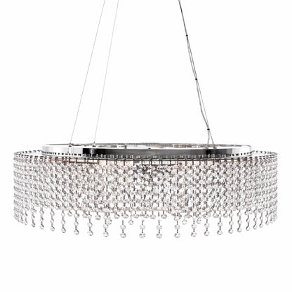 Large Round Crystal Waterfall Chandelier