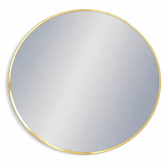Round Gold Broadway Wall Mirror