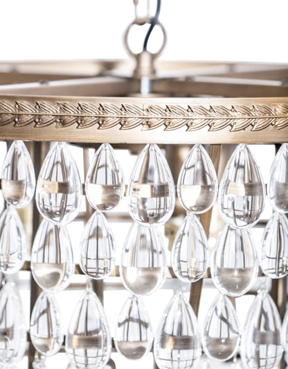Large Rainfall Chandelier with Clear Crystals