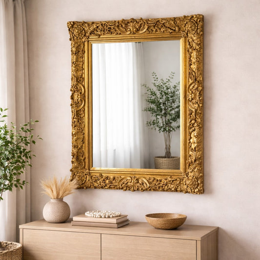 Large Gold Ornate Mirror