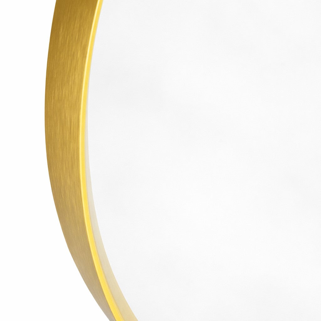 Round Gold Broadway Wall Mirror