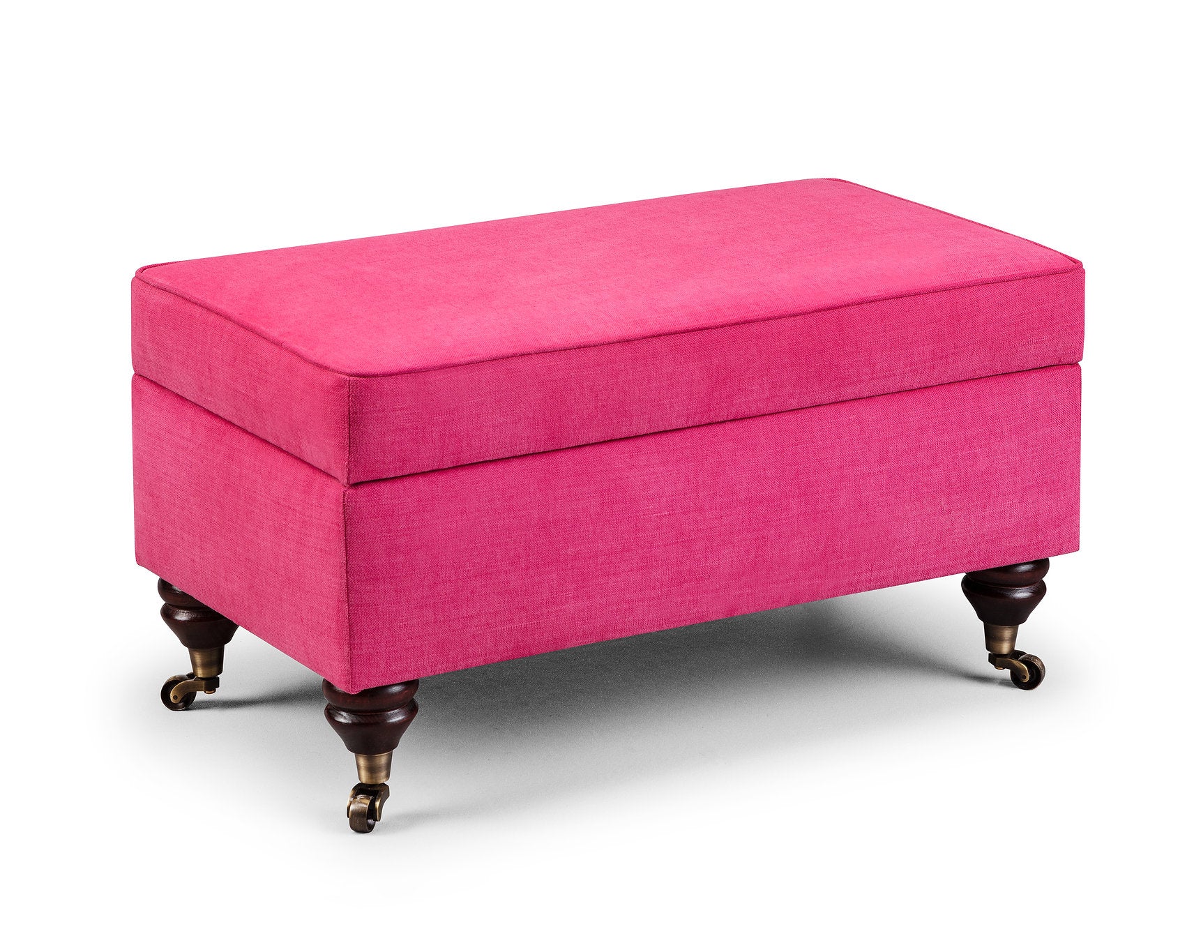 Lift Top Stool with Pink Fabric