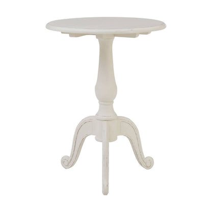 Loire Round White Pedestal Table