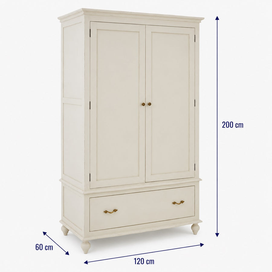 Loire  2 Door Wardrobe dimensions