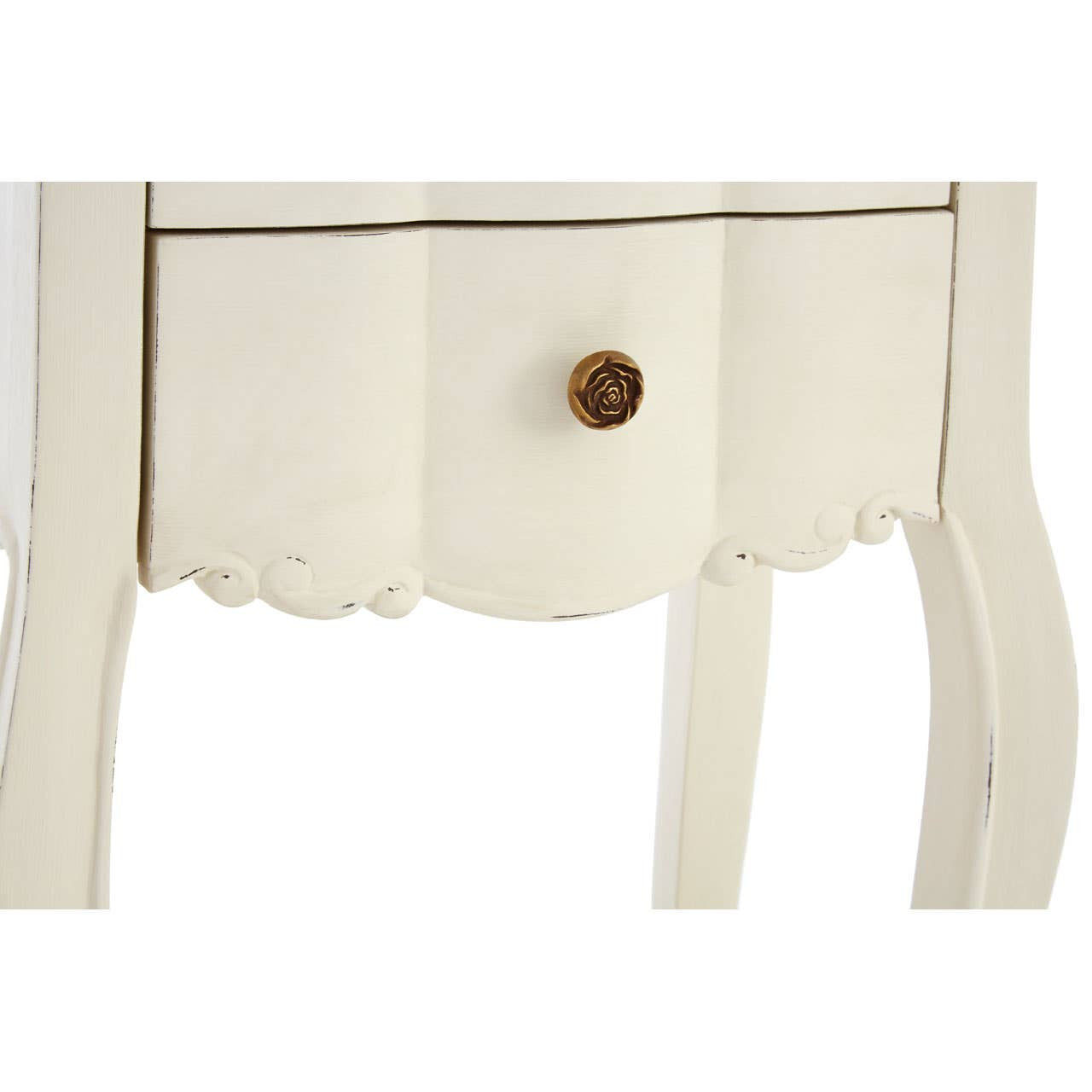 Loire 2 Drawer White Bedside Table