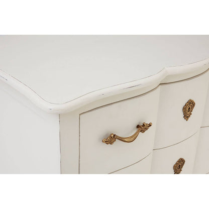 Loire 3 Drawer White Chest