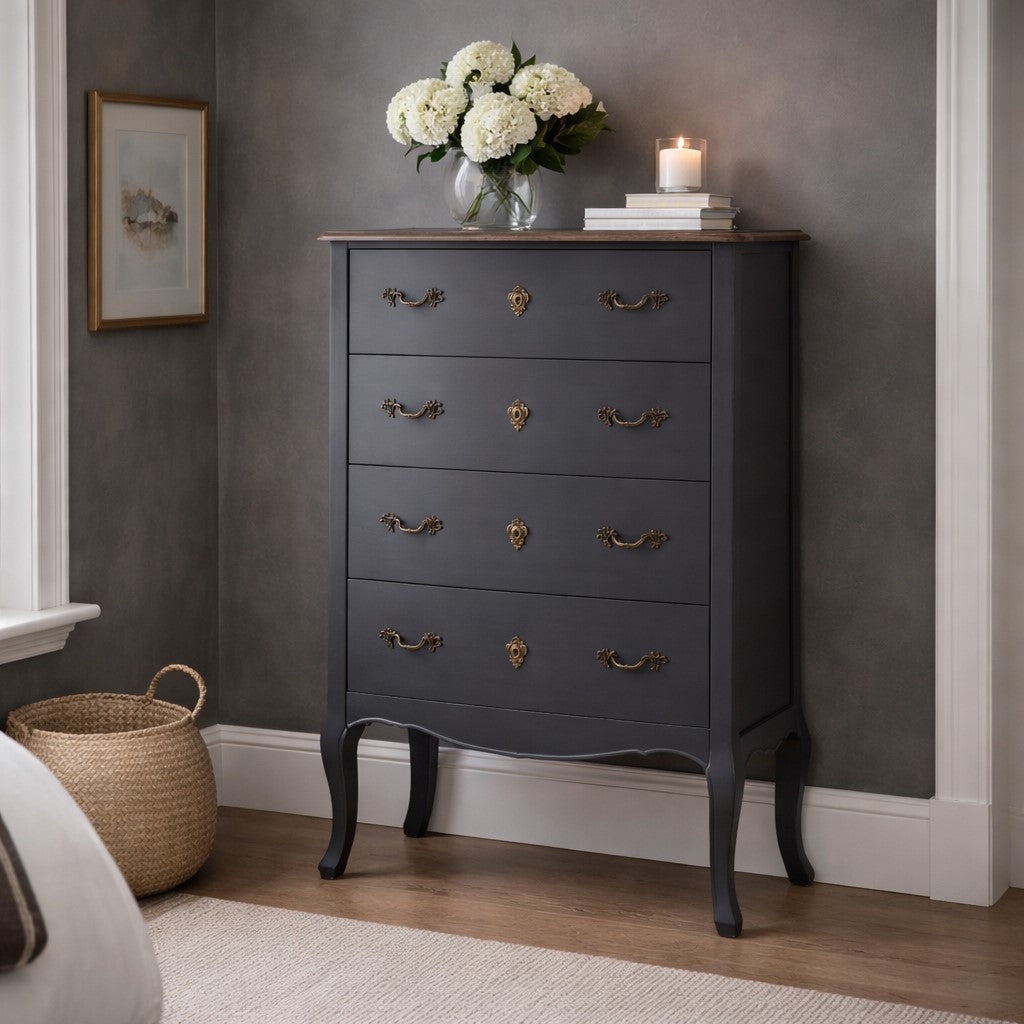 Loire 4 Drawer Dark Grey Chest