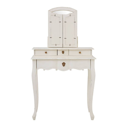 Loire Dressing Table With Mirror White
