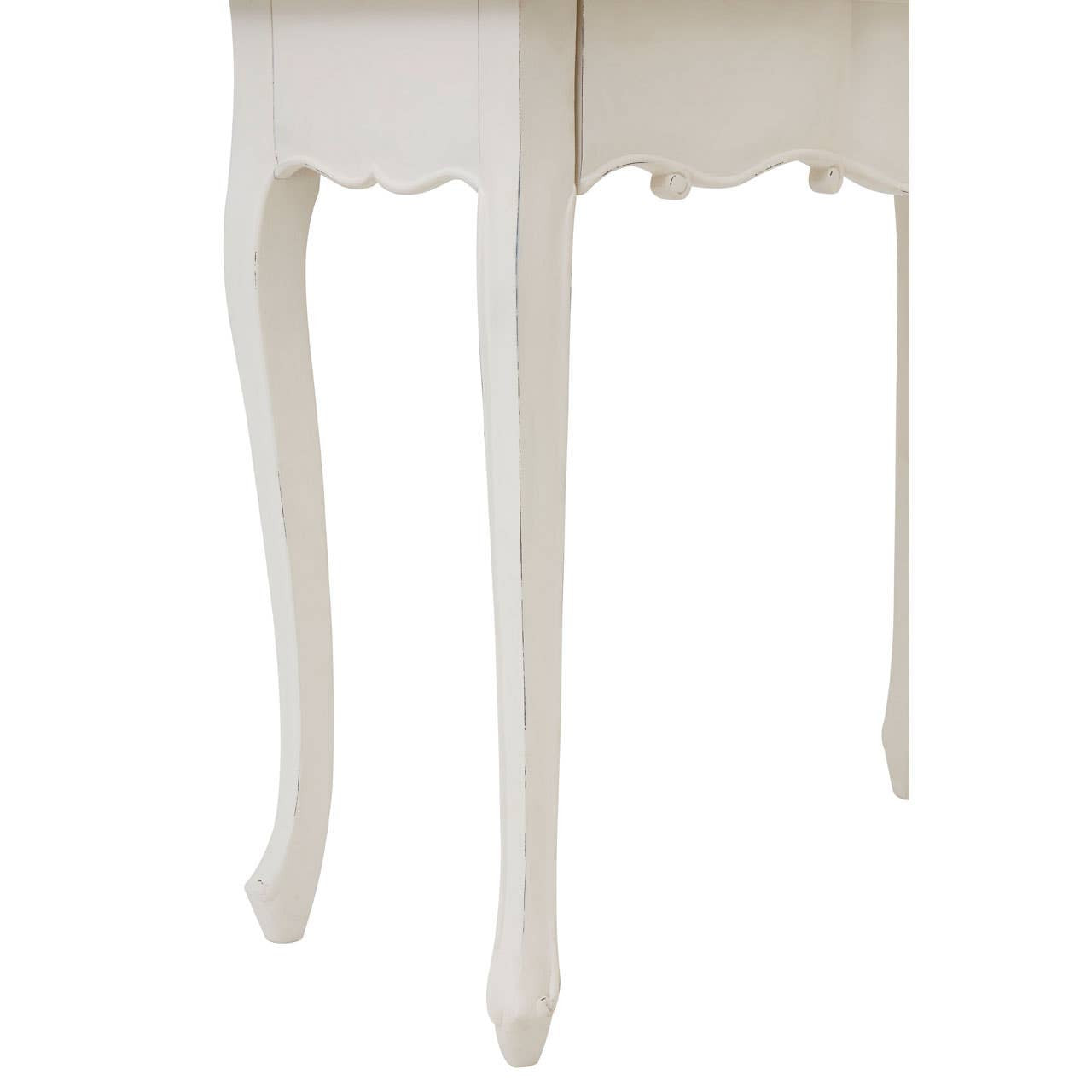 Loire Dressing Table With Mirror White