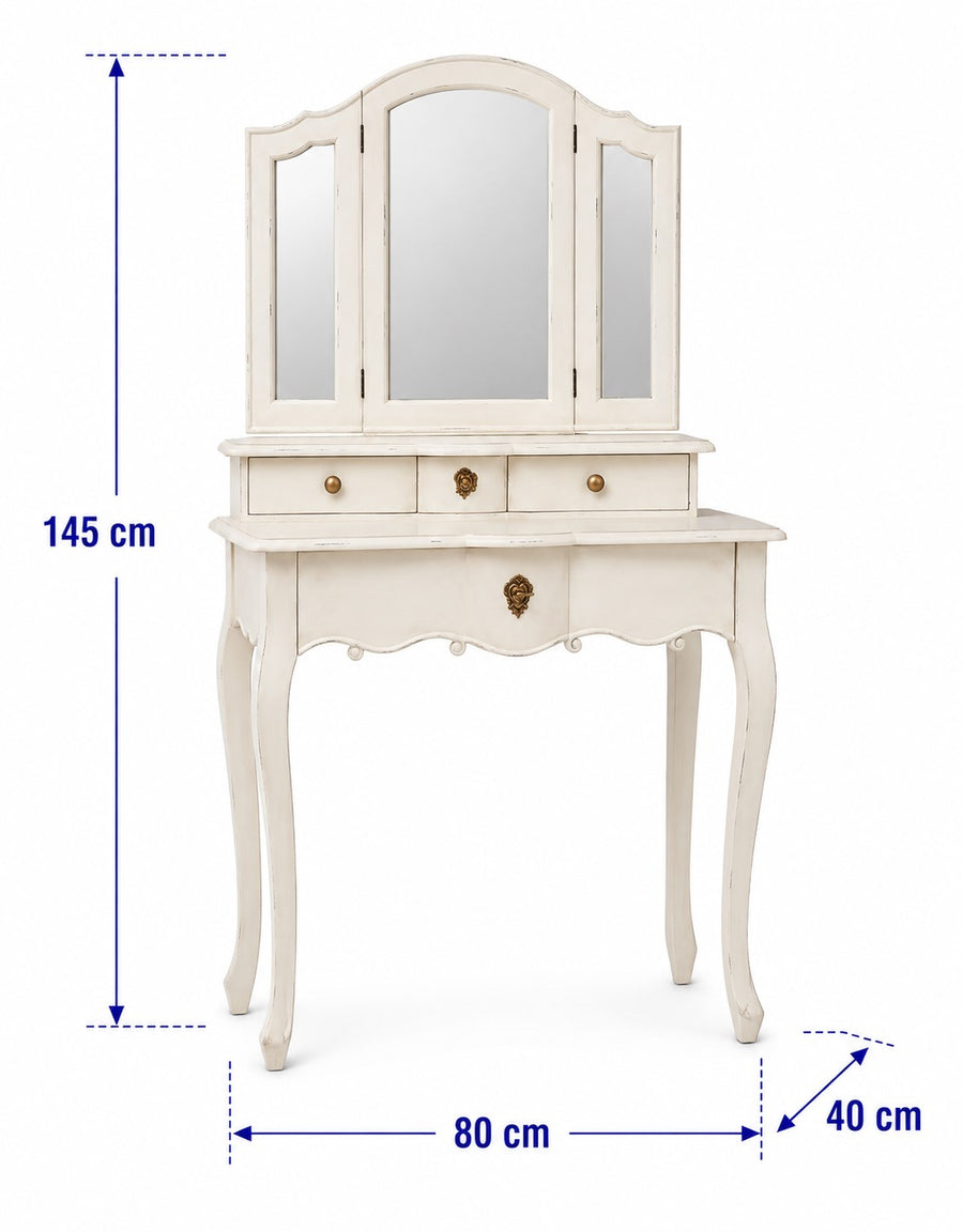 Loire Dressing Table With Mirror dimensions