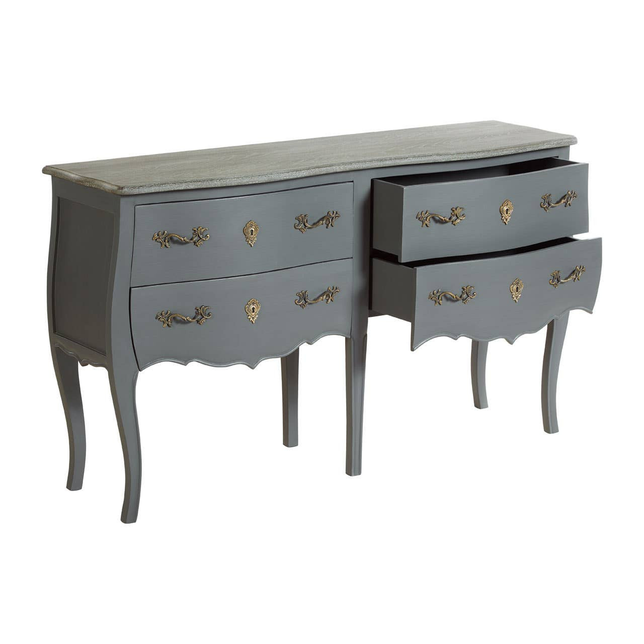 Loire Grey 4 Drawer Sideboard