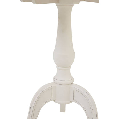 Loire Round White Pedestal Table