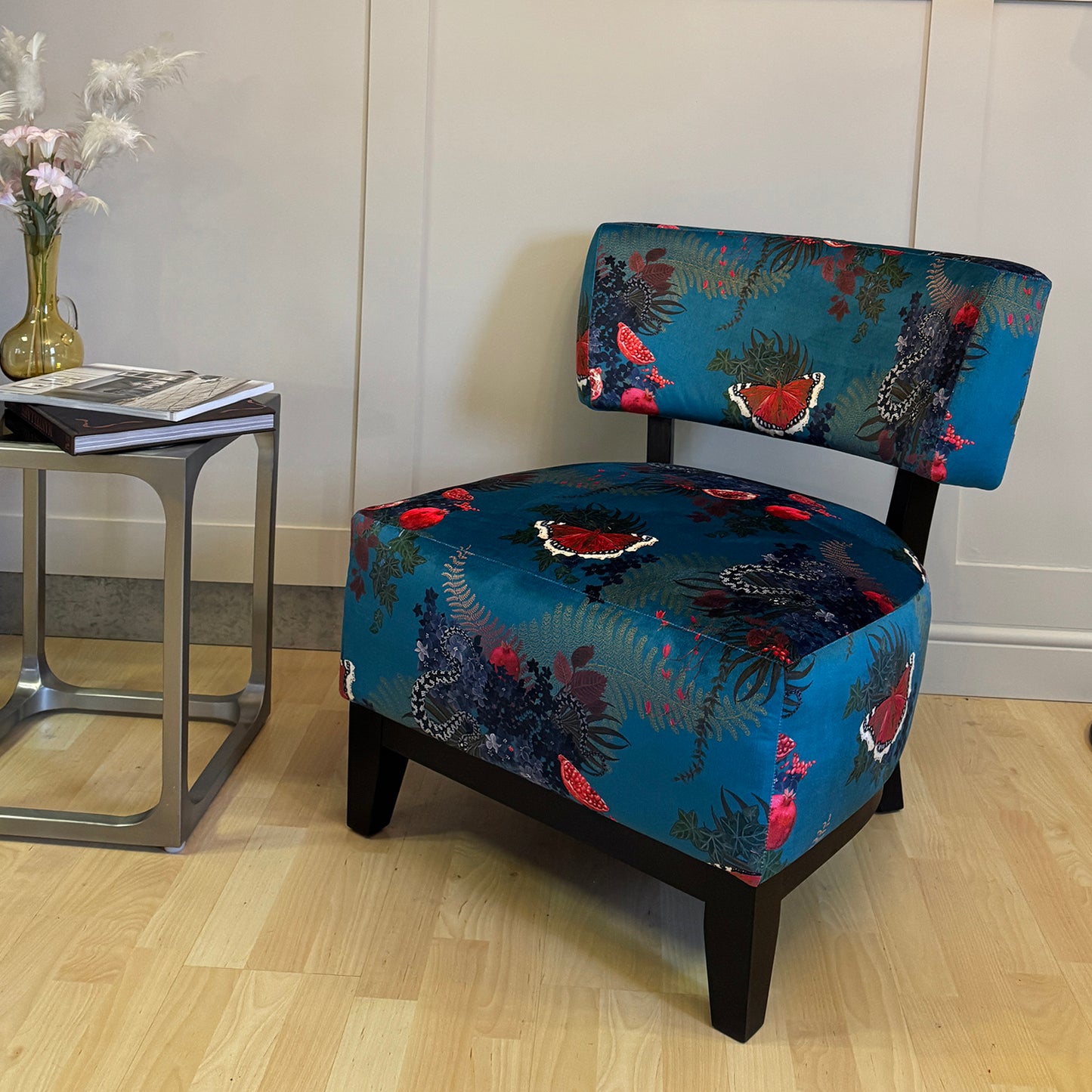 Lucca Upholstered Accent Chair - Blue