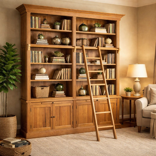Lyon 2 Section Bookcase With Ladder