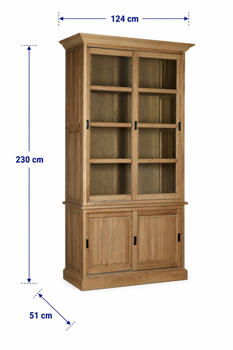 Lyon Oak Cabinet Washed Grey Finish dimensions