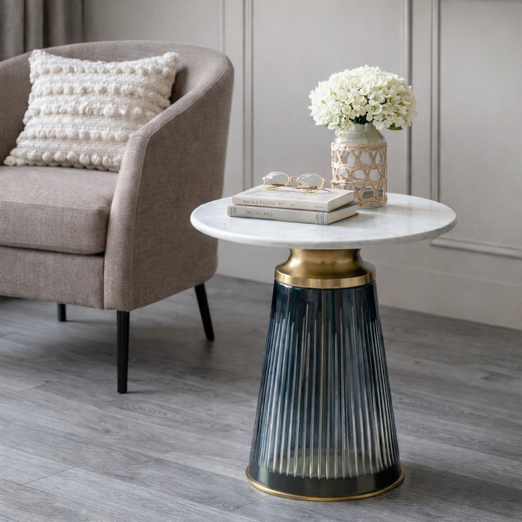 MarquisFlutedTableBlueWhite