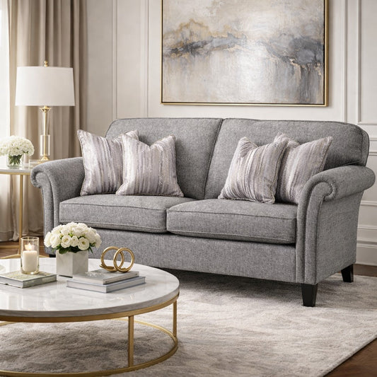 May Style Rolled Arms Classic Sofa