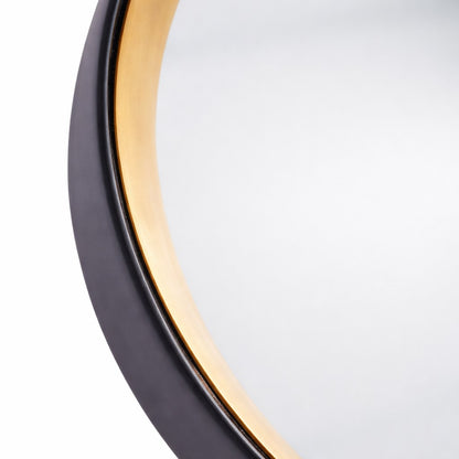 Round Black and Gold Belgravia Mirror