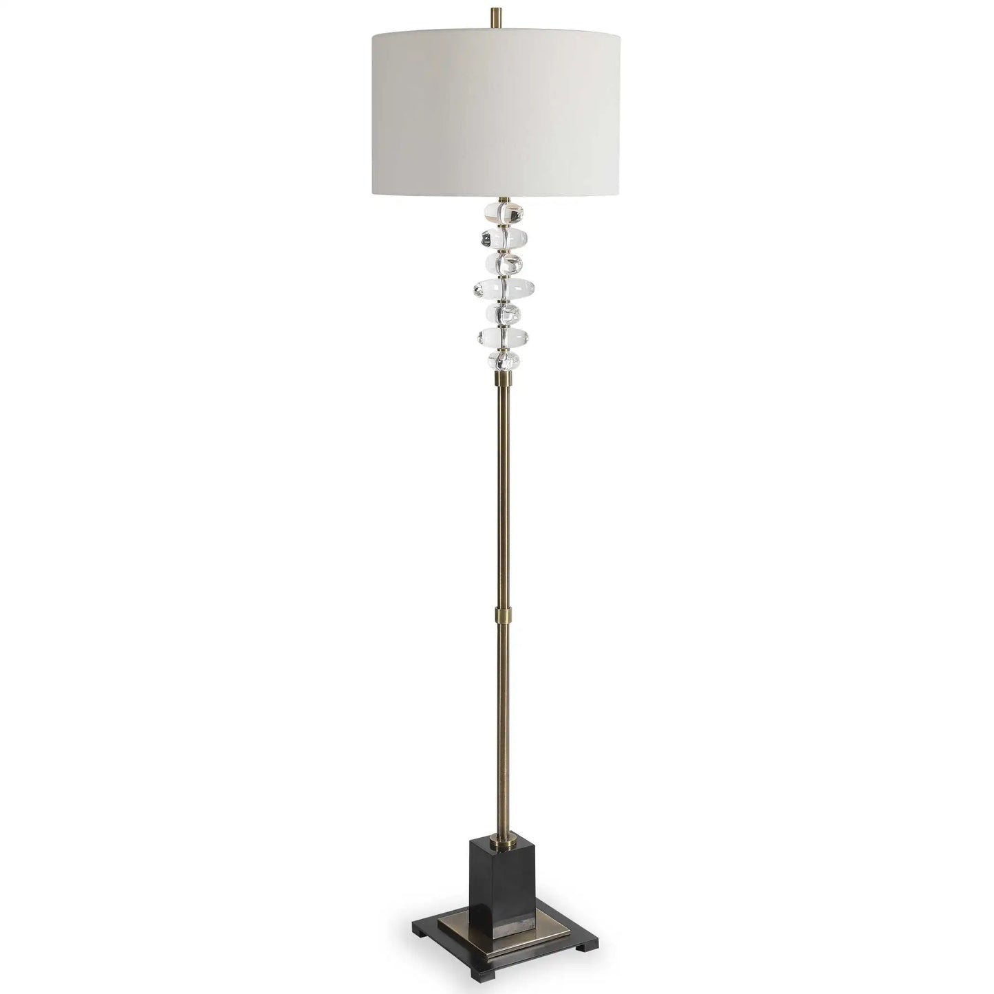 Metal and Crystal Floor Lamp