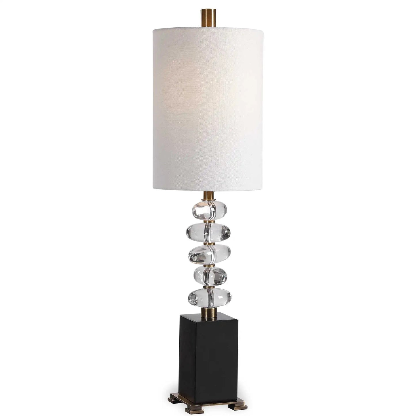 Metal and Crystal Table Lamp