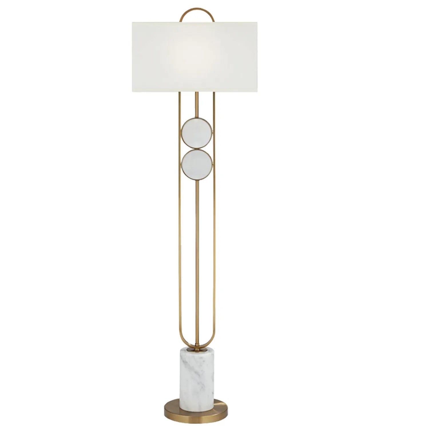 Metal and Marble Floor Lamp