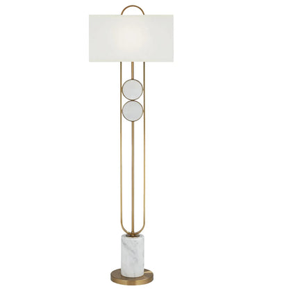 Metal and Marble Floor Lamp