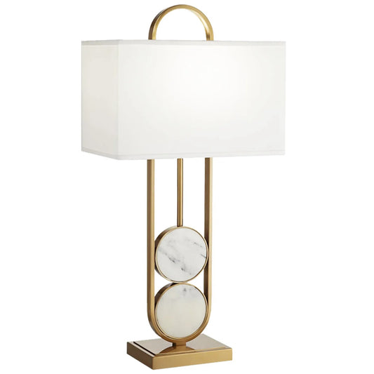 Metal and Marble Table Lamp