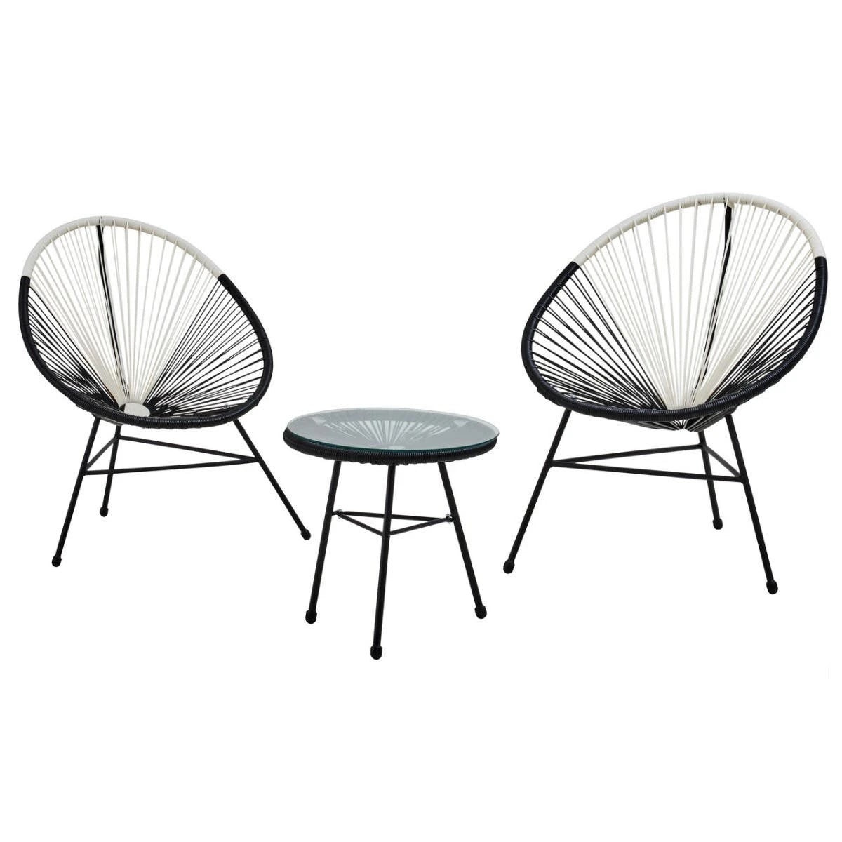 Miami Bistro 3 Piece Rattan Patio Set